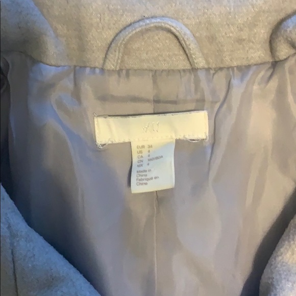 H&M Gray Pea Coat - Picture 4 of 4